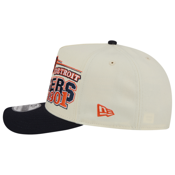 New Era Tigers 9FIFTY A-Frame Classic Cap - Adult - White/Navy - Image 5