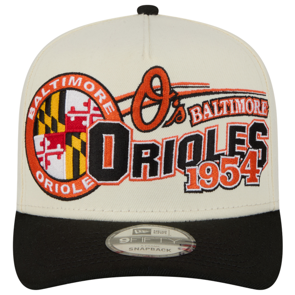 New Era Orioles 9FIFTY A-Frame Classic Cap - Adult - Black/White - Image 2