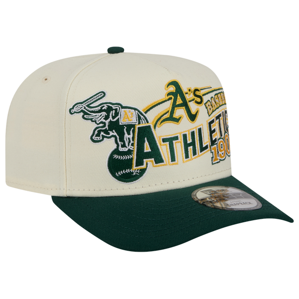 New Era Athletics 9FIFTY A-Frame Classic Cap - Adult - White/Green - Image 3