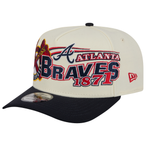 New Era Braves 9FIFTY A-Frame Classic Cap - Adult - White/Navy