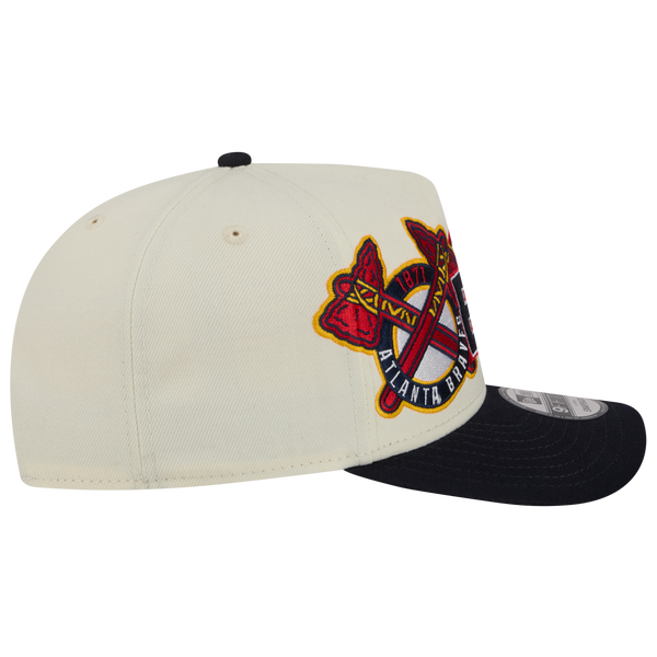 New Era Braves 9FIFTY A-Frame Classic Cap - Adult - White/Navy - Image 6