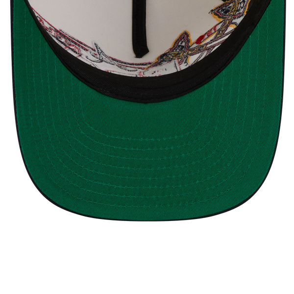New Era Braves 9FIFTY A-Frame Classic Cap - Adult - White/Navy - Image 7
