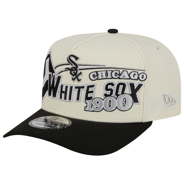 New Era White Sox 9FIFTY A-Frame Classic Cap - Adult - Black/White