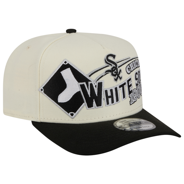 New Era White Sox 9FIFTY A-Frame Classic Cap - Adult - Black/White - Image 3