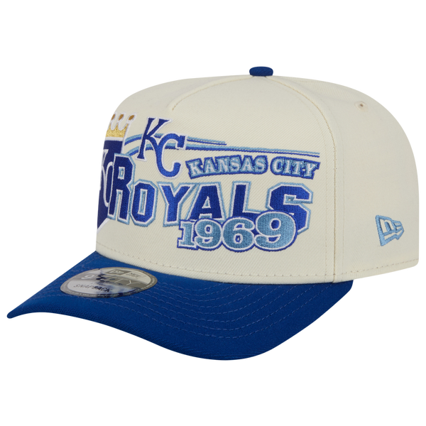 New Era Royals 9FIFTY A-Frame Classic Cap - Adult - White/Blue