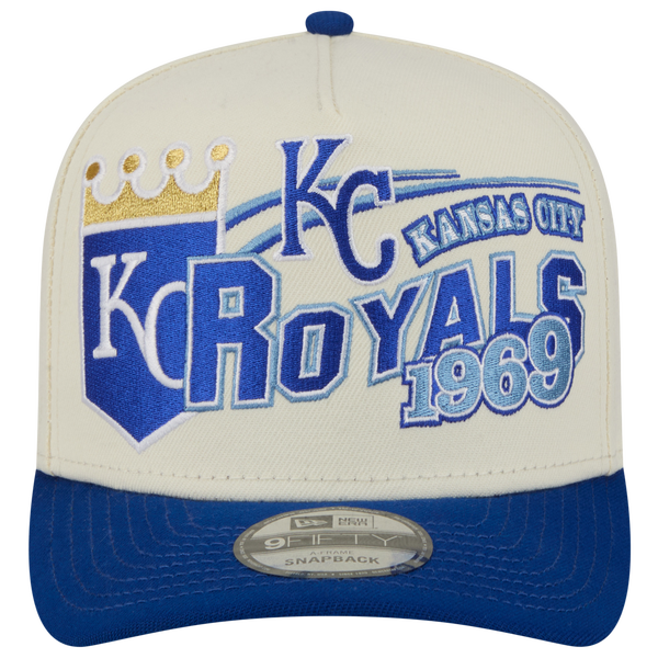 New Era Royals 9FIFTY A-Frame Classic Cap - Adult - White/Blue - Image 2