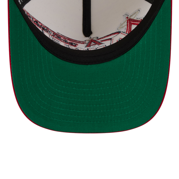 New Era Angels 9FIFTY A-Frame Classic Cap - Adult - Red/White - Image 7