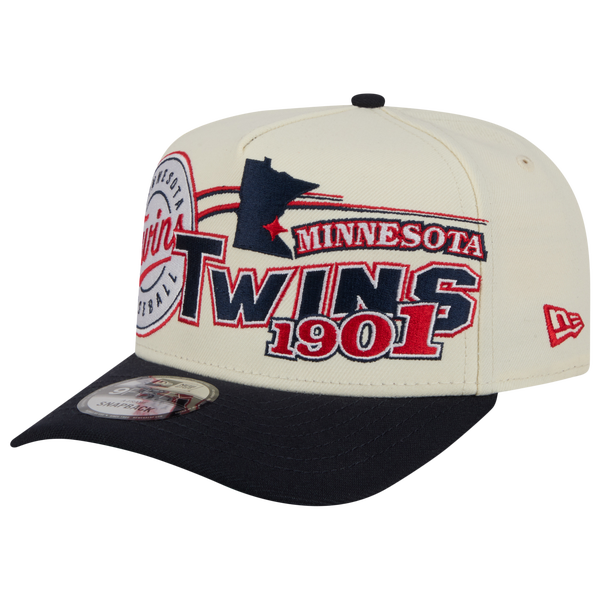 New Era Twins 9FIFTY A-Frame Classic Cap - Adult - White/Navy