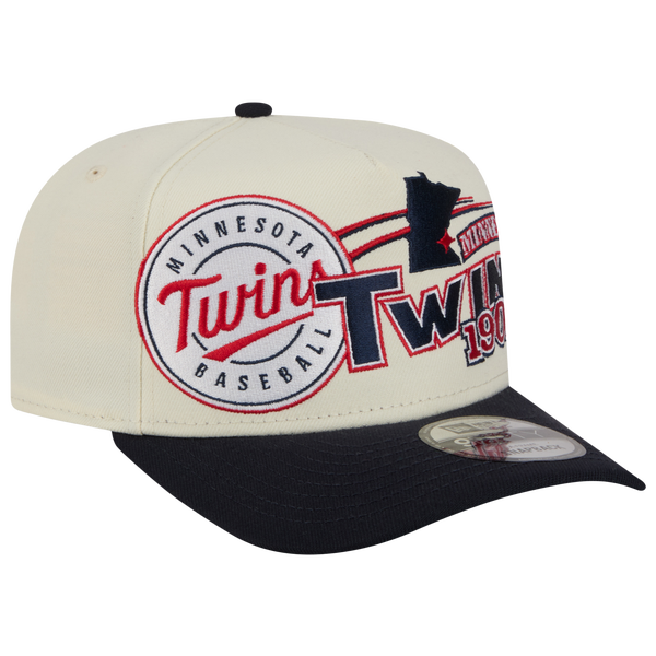 New Era Twins 9FIFTY A-Frame Classic Cap - Adult - White/Navy - Image 3