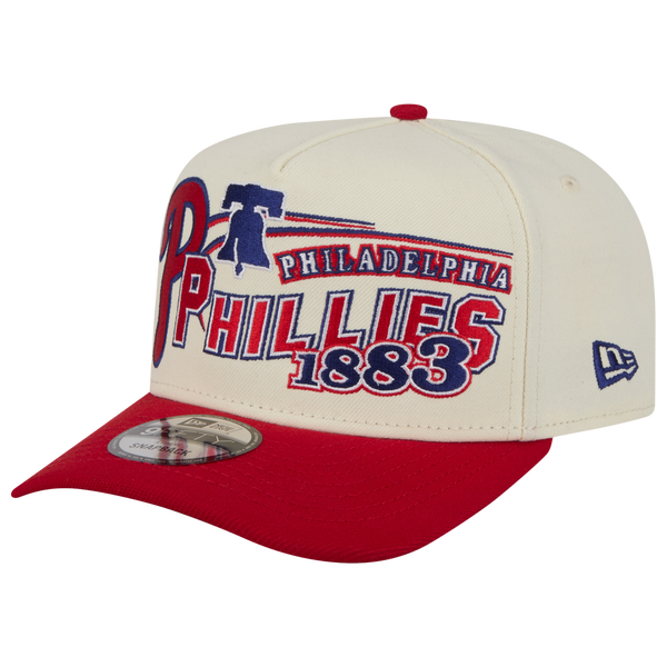 New Era Phillies 9FIFTY A-Frame Classic Cap - Adult - White/Red