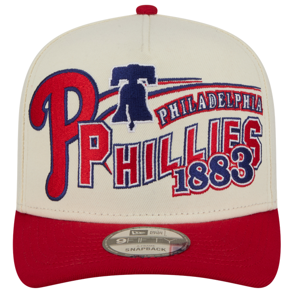 New Era Phillies 9FIFTY A-Frame Classic Cap - Adult - White/Red - Image 2