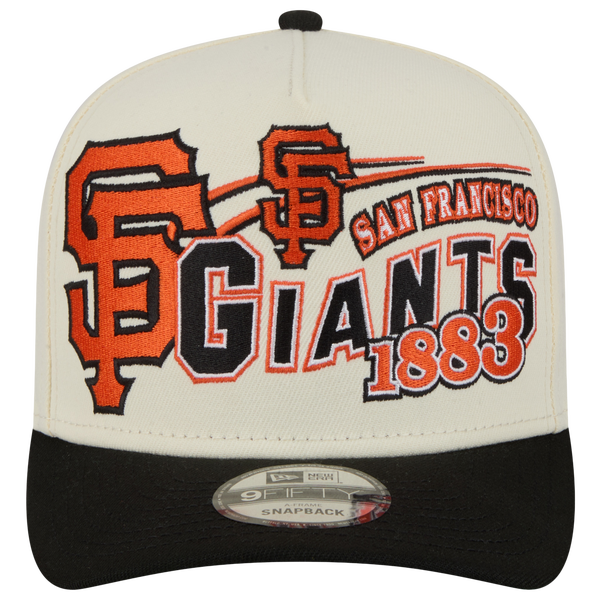 New Era Giants 9FIFTY A-Frame Classic Cap - Adult - White/Black - Image 2