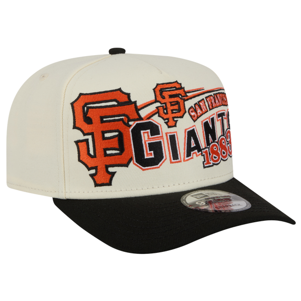 New Era Giants 9FIFTY A-Frame Classic Cap - Adult - White/Black - Image 3