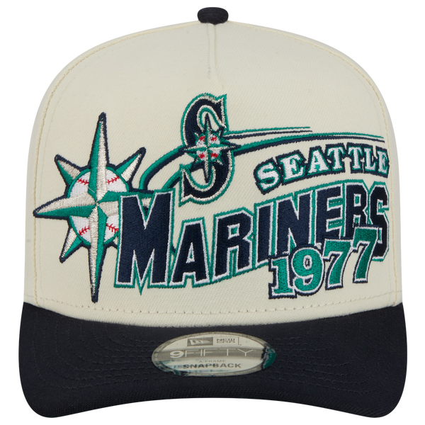 New Era Mariners 9FIFTY A-Frame Classic Cap - Adult - White/Navy - Image 2