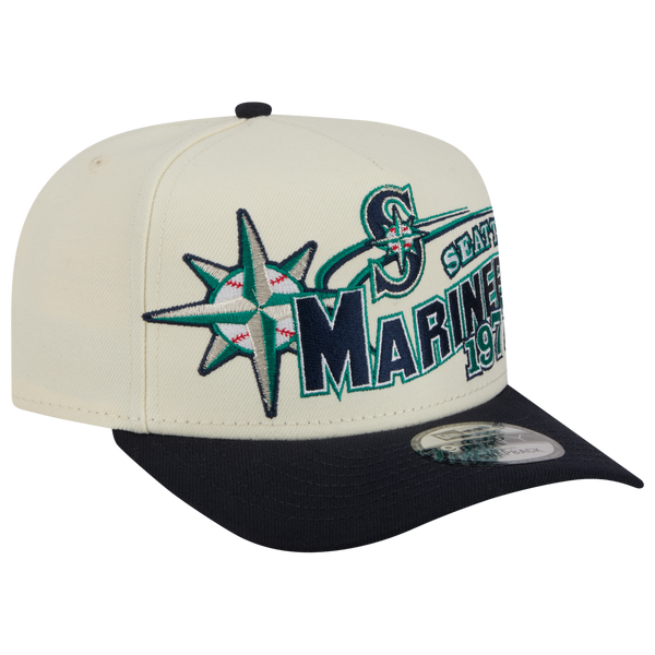 New Era Mariners 9FIFTY A-Frame Classic Cap - Adult - White/Navy - Image 3