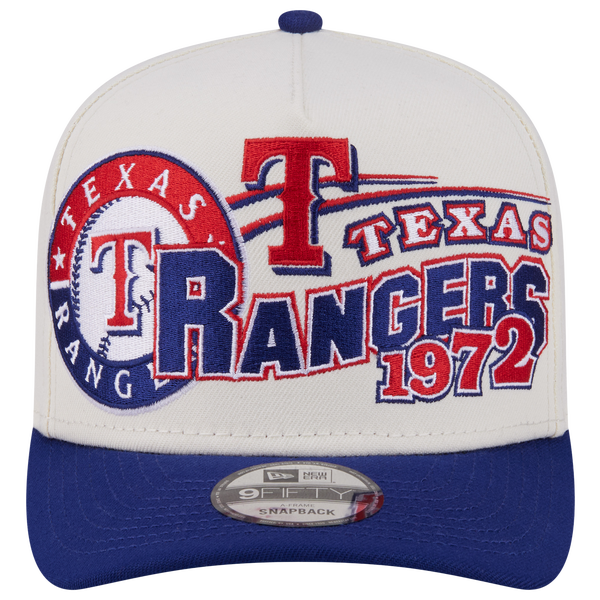 New Era Rangers 9FIFTY A-Frame Classic Cap - Adult - White/Navy - Image 2