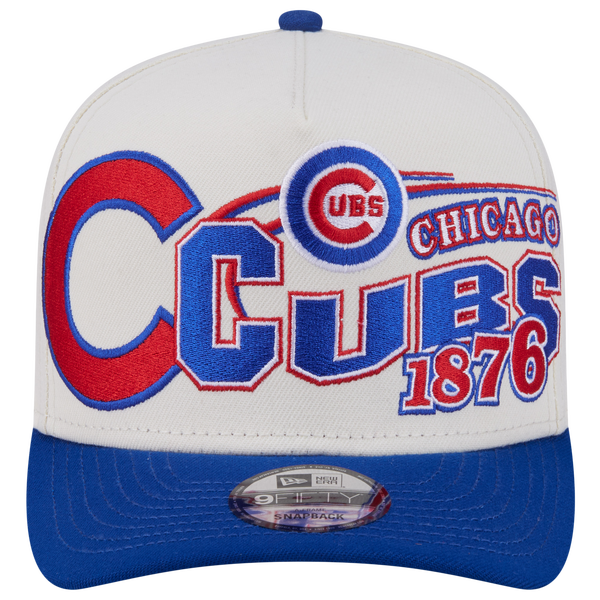 New Era Cubs 9FIFTY A-Frame Classic Cap - Adult - White/Blue - Image 2