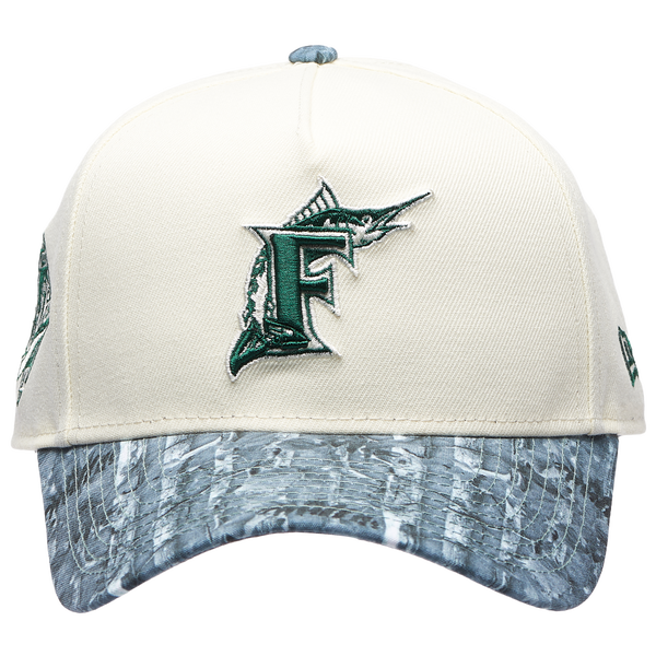 New Era Marlins 9FORTY A-Frame Tonal RT Cap - Adult - Olive Realtree/Chrome - Image 2