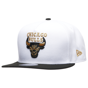 New Era Bulls 950AF Retro 12 Taxi Cap - Adult - White/Black/Gold