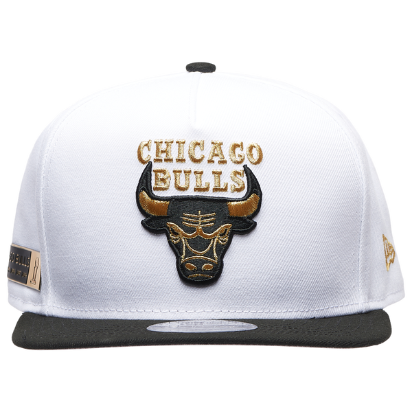 New Era Bulls 950AF Retro 12 Taxi Cap - Adult - White/Black/Gold - Image 2