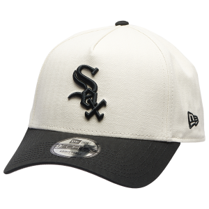 New Era White Sox 940AF Herringbone Cap - Adult - White/Black