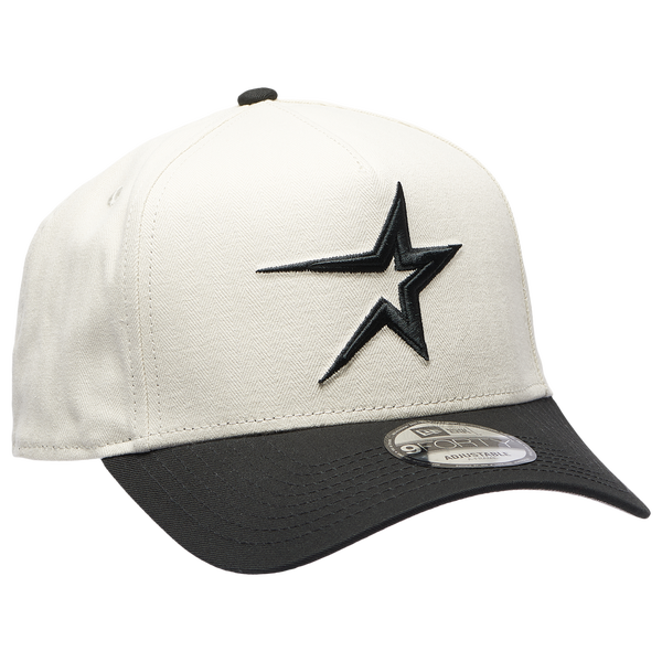 New Era Astros 940AF Herringbone Cap - Adult - White/Black - Image 3