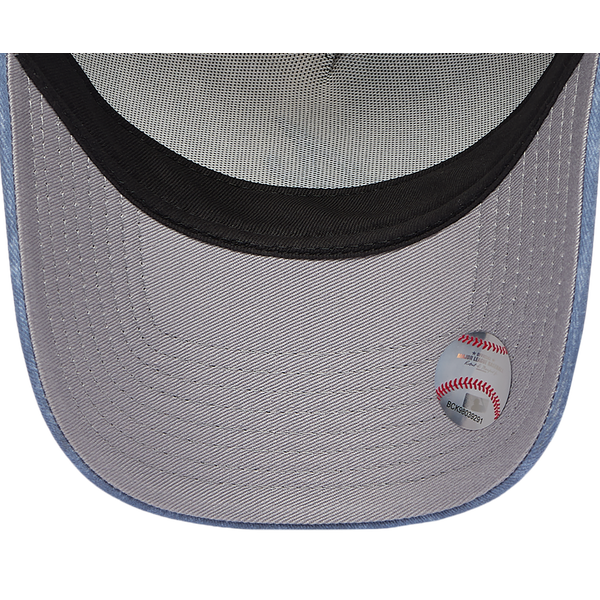New Era Braves 9FORTY A-Frame Washed Cap - Adult - Grey/Navy - Image 5