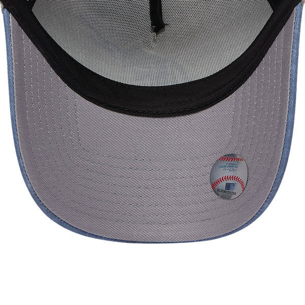 New Era Marlins 9FORTY A-Frame Washed Cap - Adult - Grey/Navy - Image 5