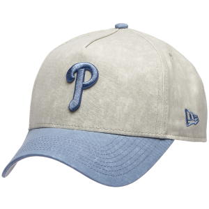 New Era Phillies 9FORTY A-Frame Washed Cap - Adult - Grey/Navy