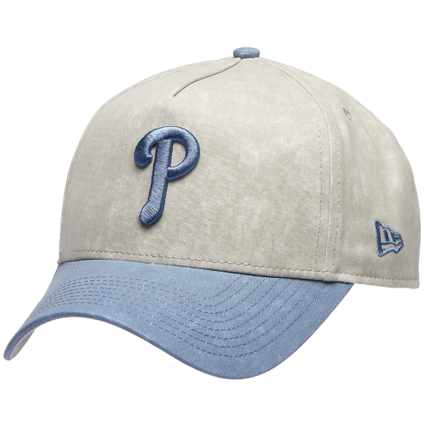 New Era Phillies 9FORTY A-Frame Washed Cap - Adult - Grey/Navy