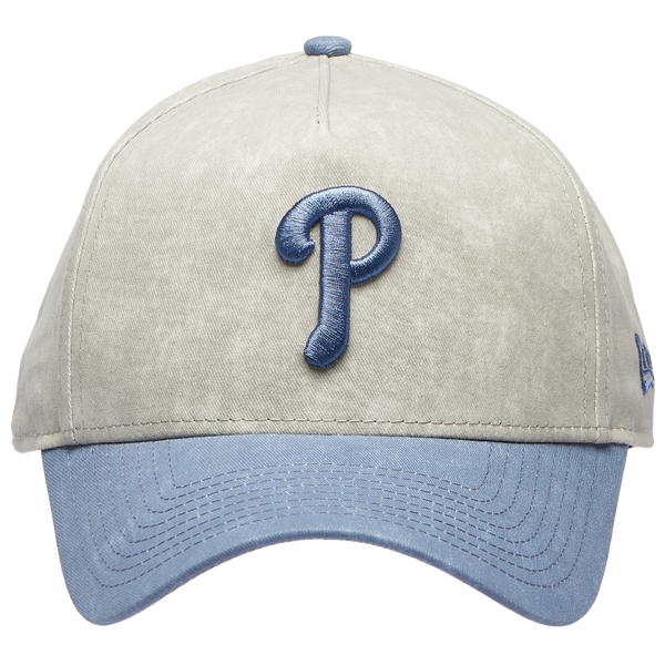 New Era Phillies 9FORTY A-Frame Washed Cap - Adult - Grey/Navy - Image 2