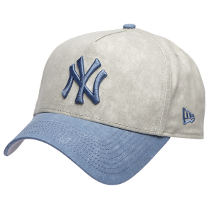 New Era Yankees 9FORTY A-Frame Washed Cap - Adult - Grey/Navy