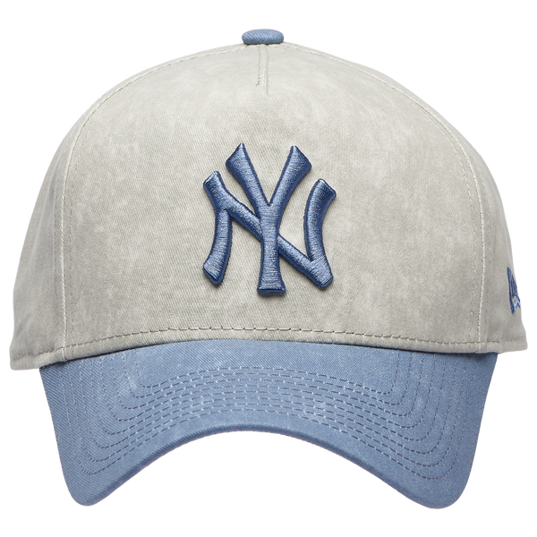 New Era Yankees 9FORTY A-Frame Washed Cap - Adult - Grey/Navy - Image 2
