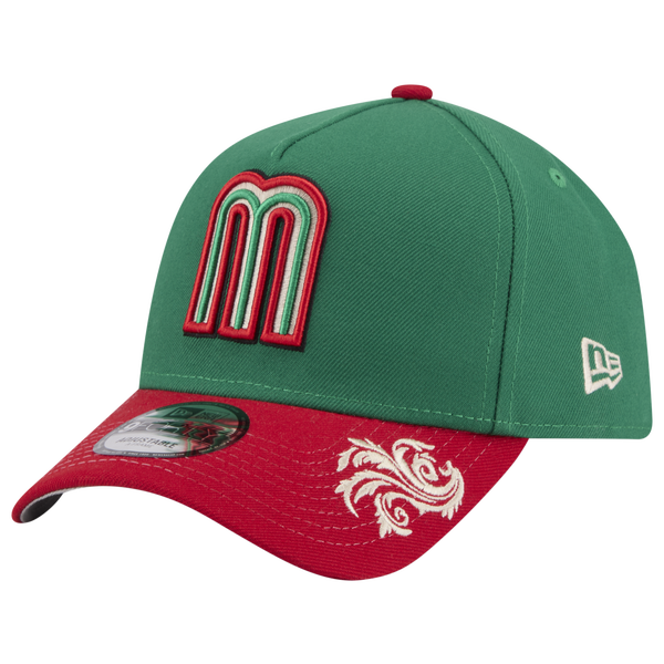 New Era Mexico 9FORTY A-Frame Script Wordmark Cap - Adult - Green/Red