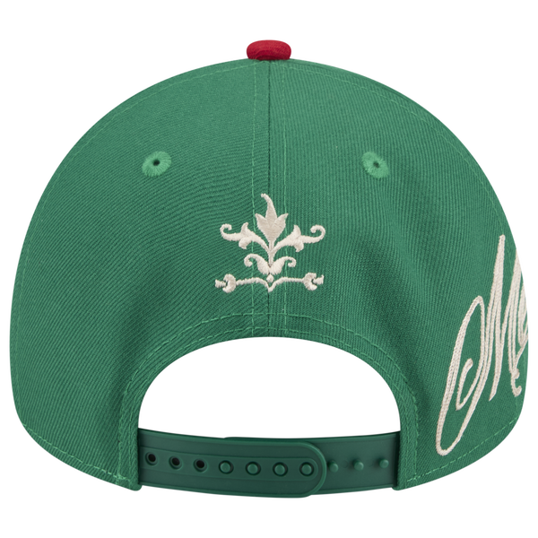 New Era Mexico 9FORTY A-Frame Script Wordmark Cap - Adult - Green/Red - Image 5