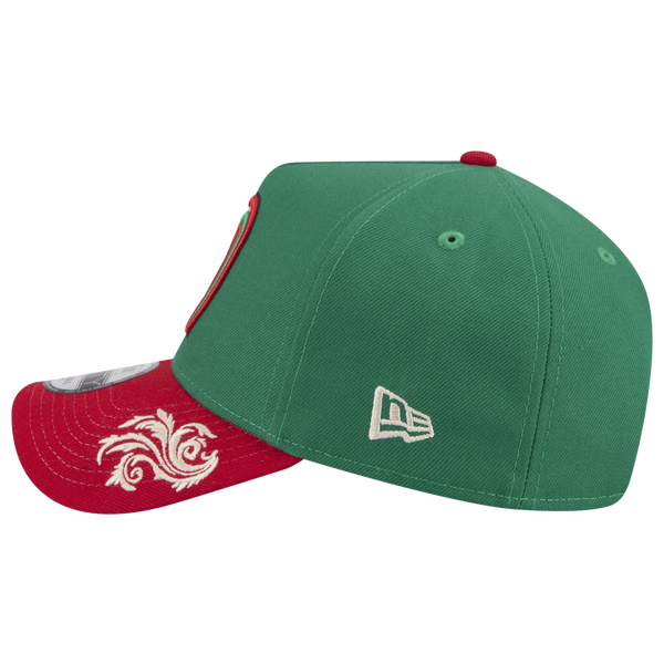 New Era Mexico 9FORTY A-Frame Script Wordmark Cap - Adult - Green/Red - Image 6
