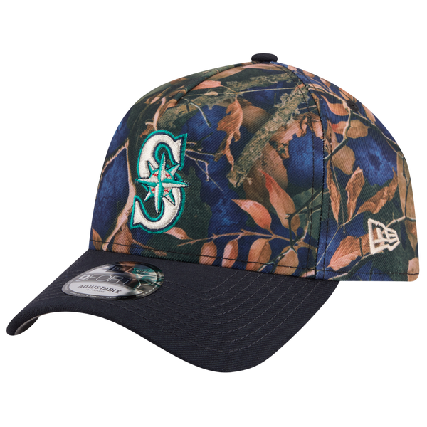 New Era Mariners 9FORTY A-Frame Leaves Cap - Adult - Multi/Blue