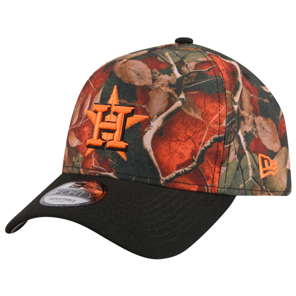 New Era Astros 9FORTY A-Frame Leaves Cap - Adult - Orange/Multi