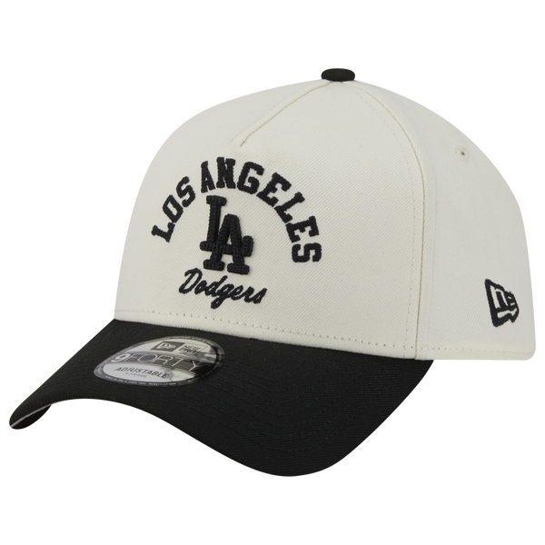 New Era Dodgers 9FORTY A-Frame Arch Cap - Adult - White/Black