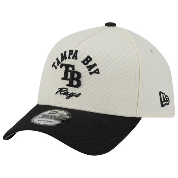 New Era Rays 9FORTY A-Frame UPSD Arch Cap - Adult - White/Black