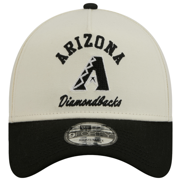 New Era Diamondbacks 9FORTY A-Frame UPSD Arch Cap - Adult - White/Black - Image 2