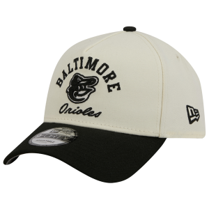 New Era Orioles 9FORTY A-Frame UPSD Arch Cap - Adult - White/Black