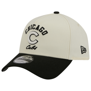New Era Cubs 9FORTY A-Frame UPSD Arch Cap - Adult - White/Black