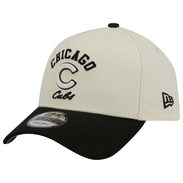 New Era Cubs 9FORTY A-Frame UPSD Arch Cap - Adult - White/Black