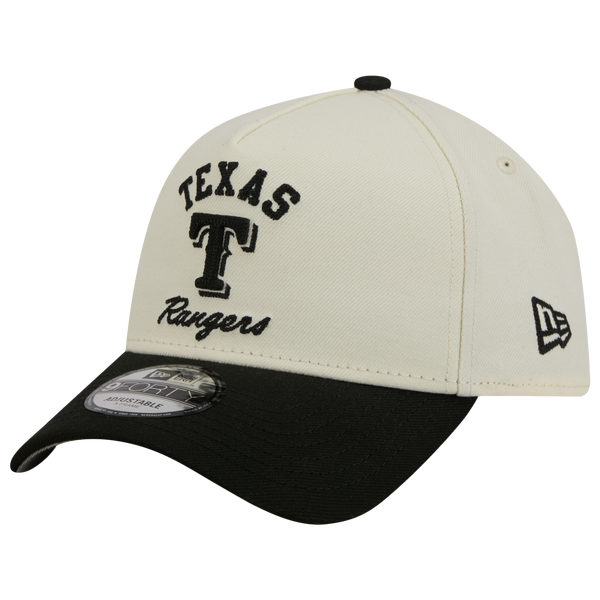 New Era Rangers 9FORTY A-Frame UPSD Arch Cap - Adult - White/Black