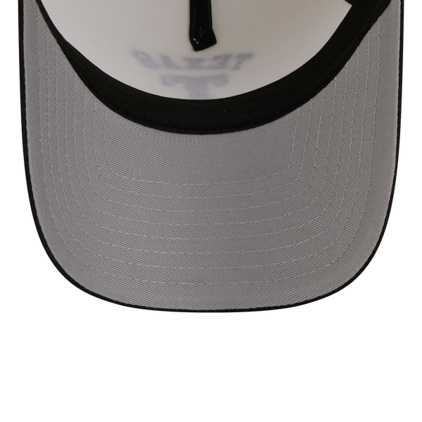 New Era Rangers 9FORTY A-Frame UPSD Arch Cap - Adult - White/Black - Image 7