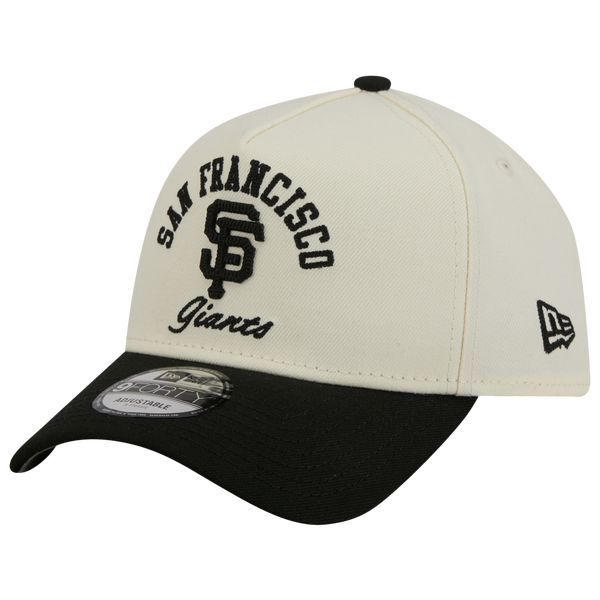 New Era Giants 9FORTY A-Frame UPSD Arch Cap - Adult - White/Black