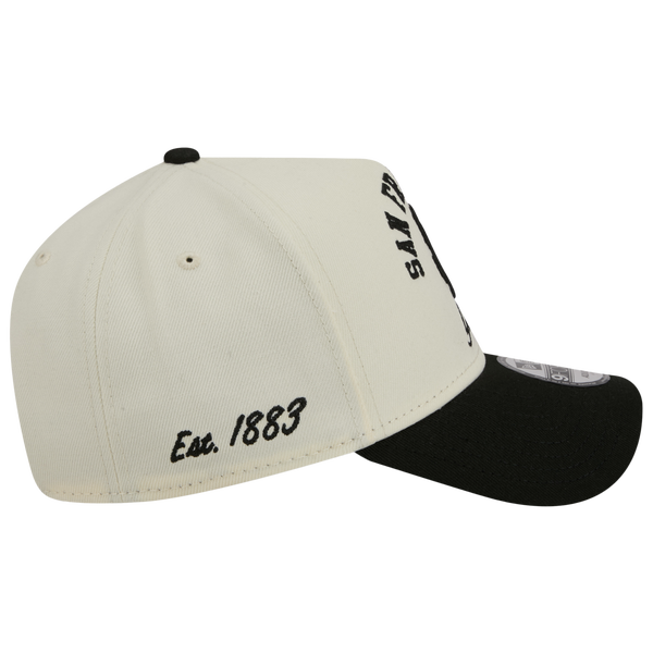 New Era Giants 9FORTY A-Frame UPSD Arch Cap - Adult - White/Black - Image 6