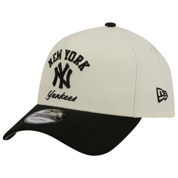 New Era Yankees 9FORTY A-Frame Arch Cap - Adult - White/Black