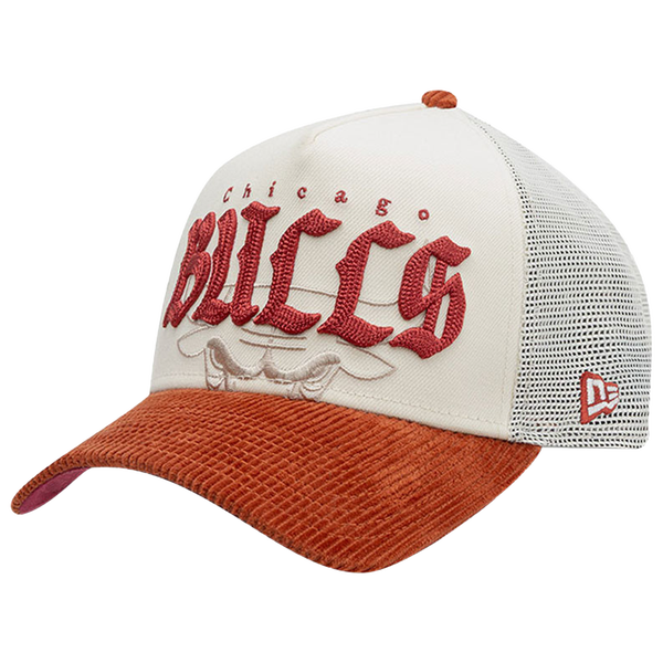 New Era Bulls 940AF Old English Energy Cap - Adult - White/Red